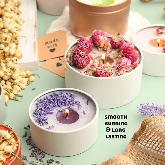 완전한 소이 왁스 양초 만들기 키트, DIY 초보자 키트, 향기로운 선물 세트