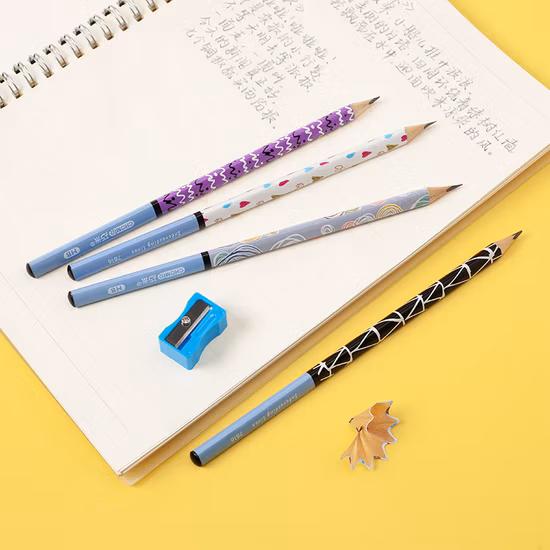 Hb 쓰기 흑연 연필 나무 문구 세트를 개인화하십시오